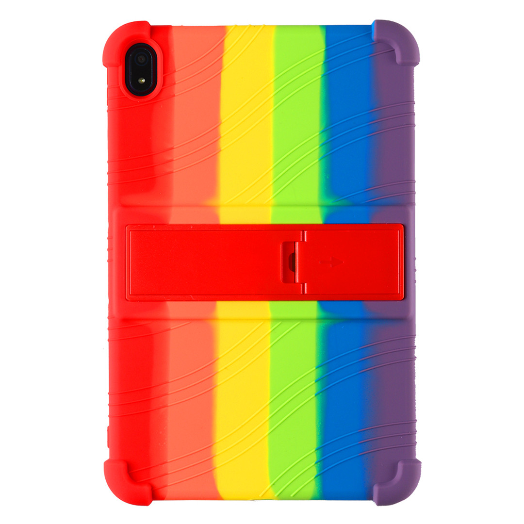 Case For Nokia T20 10.36 Android Nokia t20 TA-1392 Shell Shockproof Kids Safe Silicone Portable Kickstand Tablet Protect Cover: Rainbow