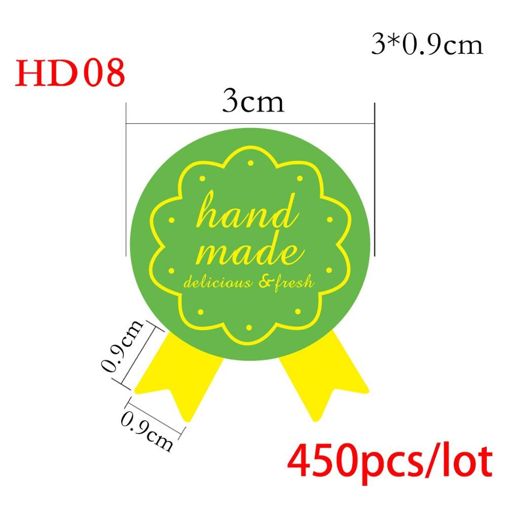 Handmade Thank You Stickers Scrapbooking for Package Adhesive Thank You Sticker Seal Labels Stationery: HD08 450pcs