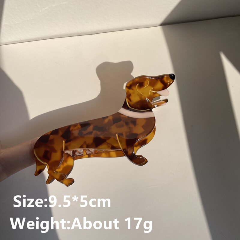 Nowy francuski Cute Animal Dog Cat octan klips do włosów Shark Claw szpilka Fashion Party akcesoria na głowę dla kobiet dziewczyn HANGZHI 2021: H-Hound