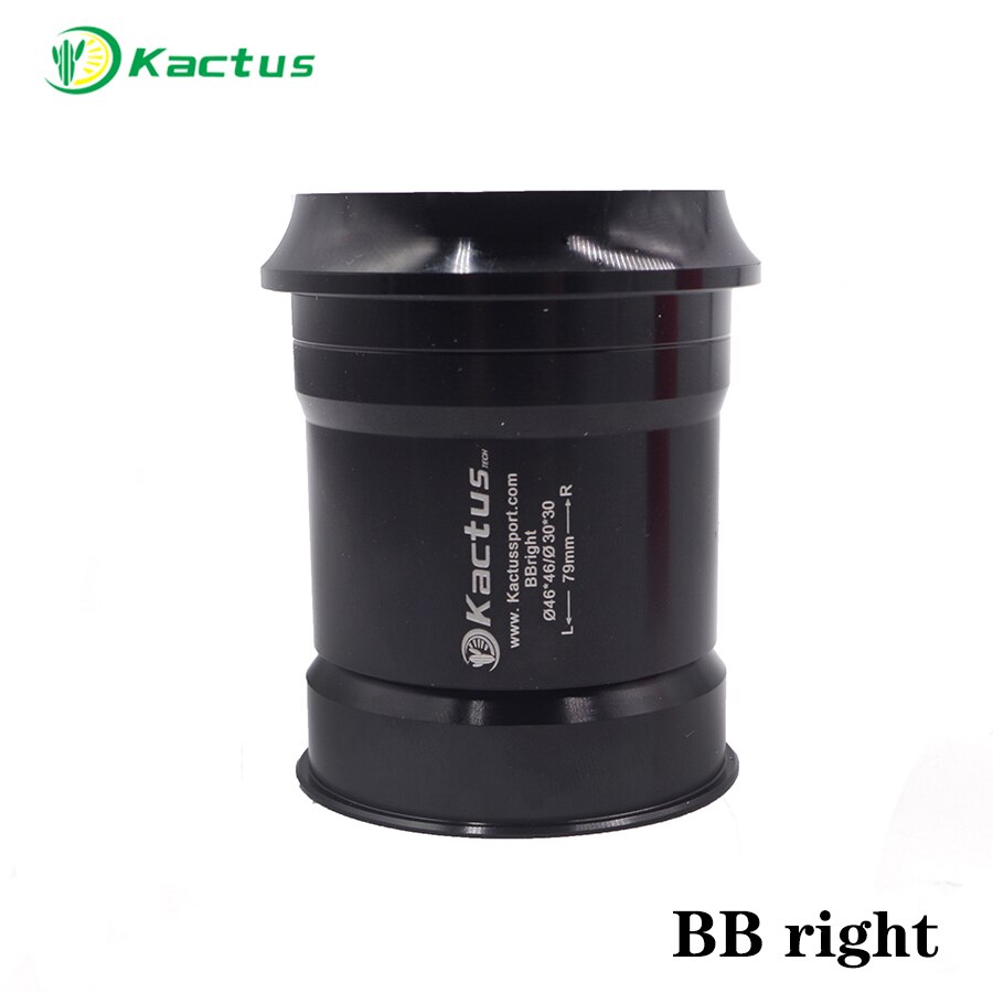 Kactus Tech-rodamientos inferiores de bicicleta, PRESSFIT BB de aluminio para bicicleta de montaña bb de 46mm 24mm 30 28,99mm 79mm, ajuste a presión, piezas de bicicleta bb: BB right Black