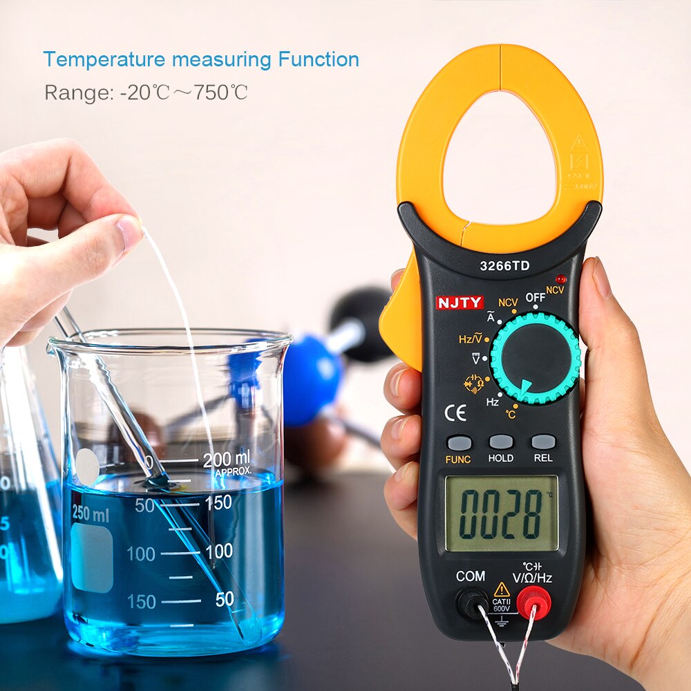 Digitale Stroomtang 4000 Graven Auto Range Multimeter Met Ncv Test Ac/Dc Spanning Stroom Draagbare Handheld Precisie Multimeter