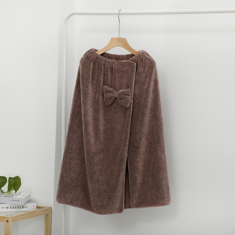 Albornoz de fibra de bambú para mujer, Toalla de baño suave para adultos, Textiles para el hogar, toallas de baño y Sauna: B