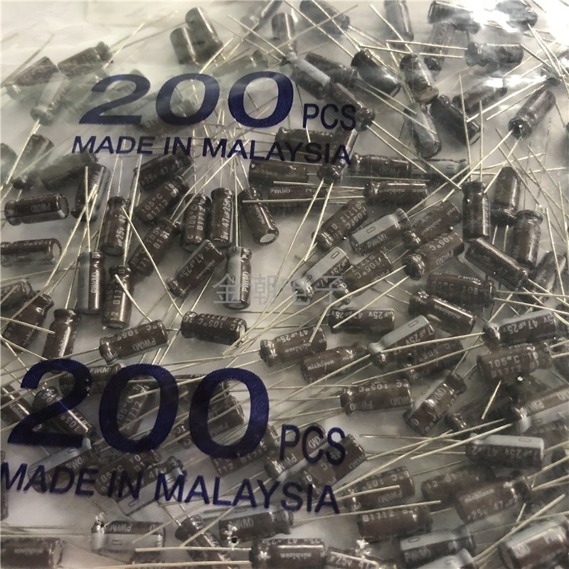 10pcs Nichicon KL 4.7uF 25V Electrolytic Capacitors (5x11mm) Made In Japan