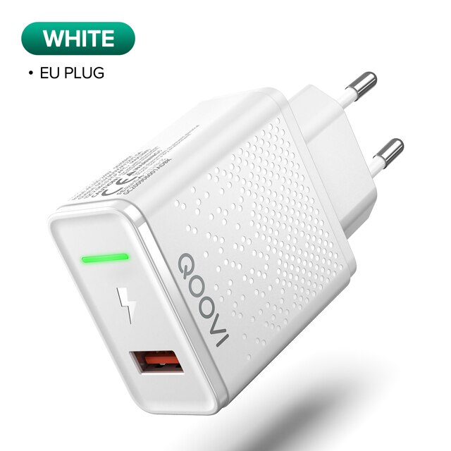 18w carregador usb plugue da ue tablet do telefone móvel adaptador de parede portátil qc 3.0 carga rápida carregamento rápido para huawei xiaomi mi 9 redmi: White EU Plug