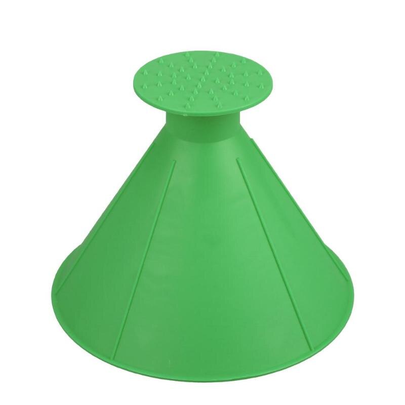 Auto Car Magic Window Windshield Car Ice Scraper Shaped Funnel Snow Remover Deicer Cone Deicing Tool Scraping ONE Round: Green 17.5cm