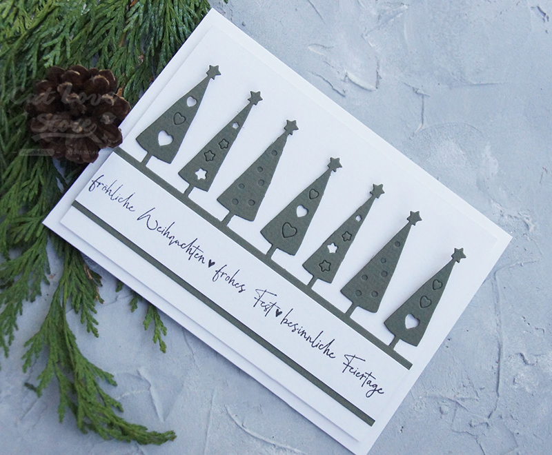 Christmas Tree Border Metal Cutting Dies Scrapbooking Stencil Die Cuts Card Making Decorative Craft Embossing Dies For