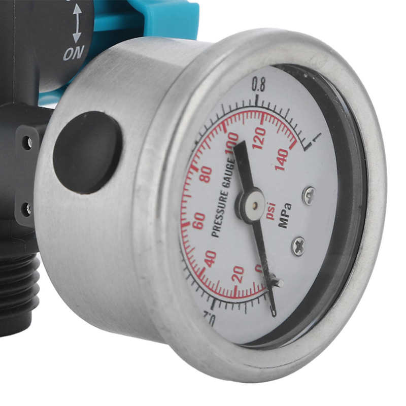 G3/4in Adjustable Water Pressure Regulator Valve with Pressure Gauge Greenhouse Garden Irrigation Controller