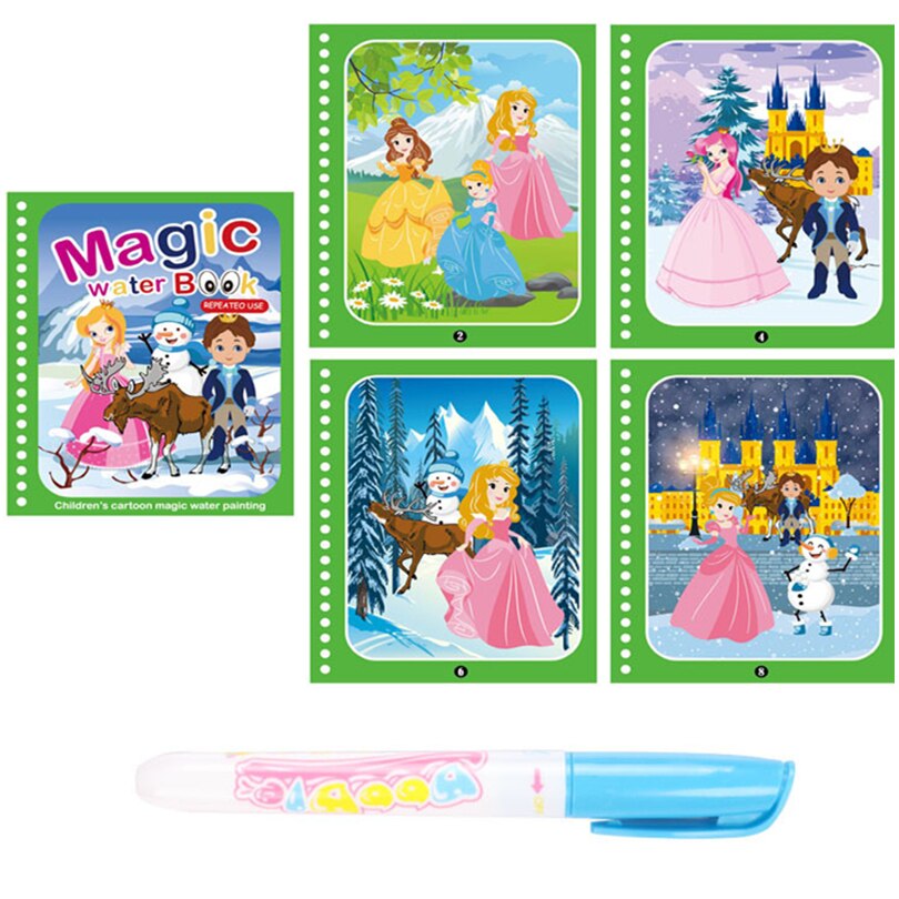 LOLEDE Magic Water Drawing Book Coloring Book Doodle Magic Pen Painting Drawing Notebooks Kids Birthday Christmas Year: 46