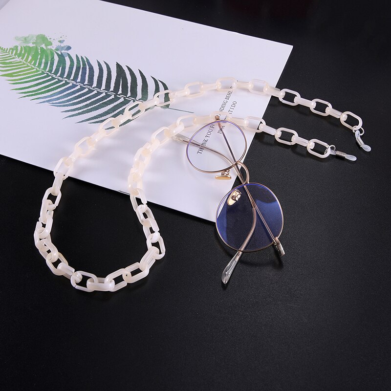 Teamer akryl solglasögon kedja dam glasögon läsglasögon kedjor glasögon snörhållare nackrem lanyard