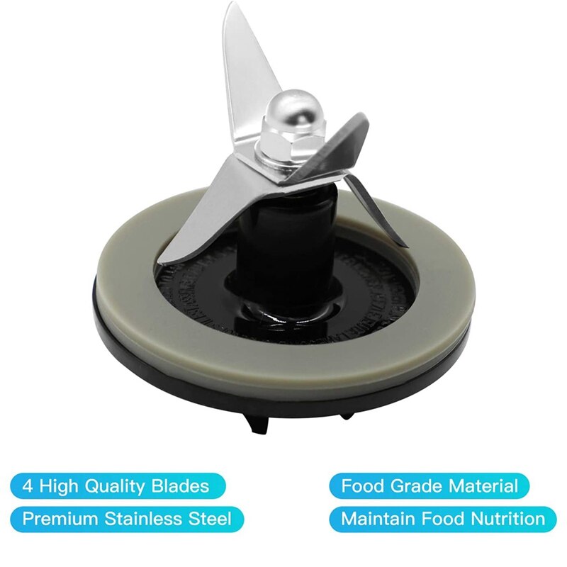 Blender Blade Compatible for Cuisinart Blender Replacement Parts for CBT-500, SB5600, CB600, with 2 Sealing Gaskets