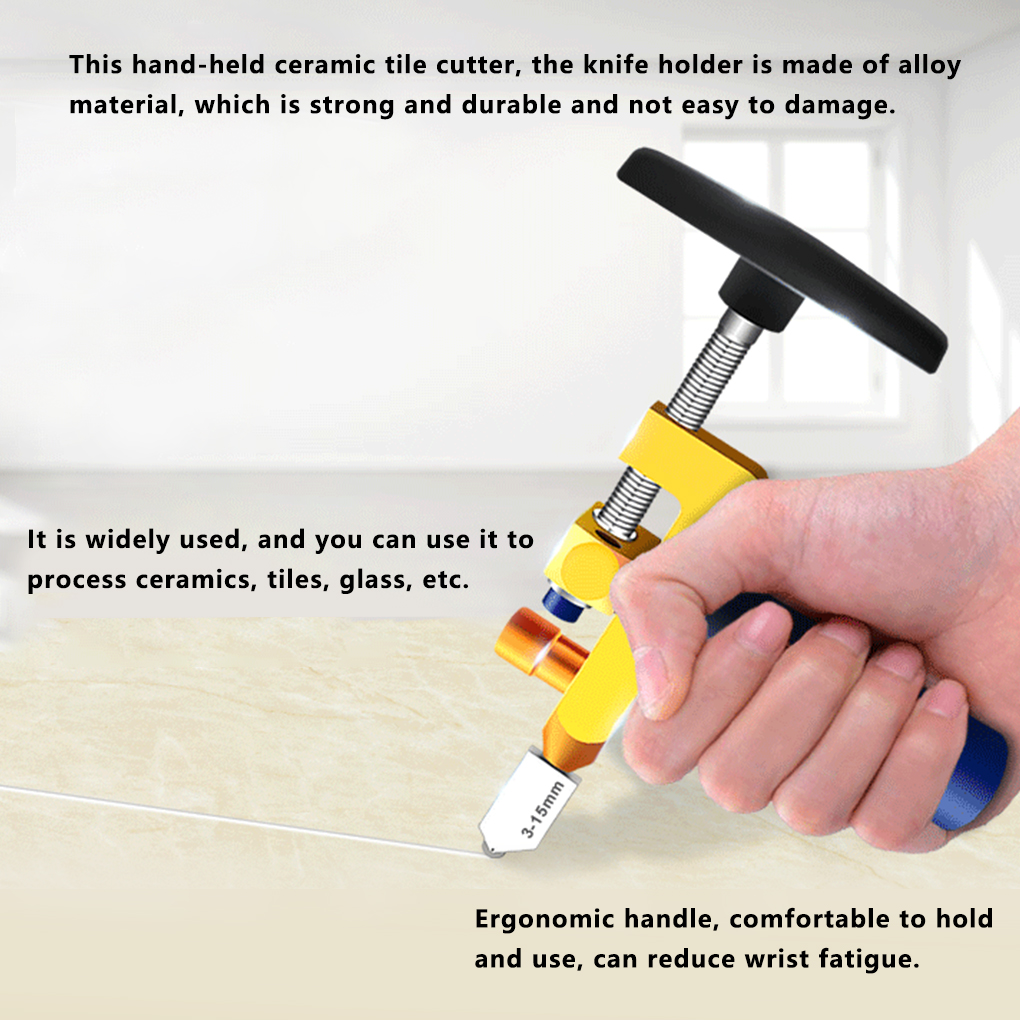 8PCS Easy Glide Glass Tile Cutter 2 In 1 Ceramic Tile Glass Cutting One-piece Cutter Portable Cutter Tool