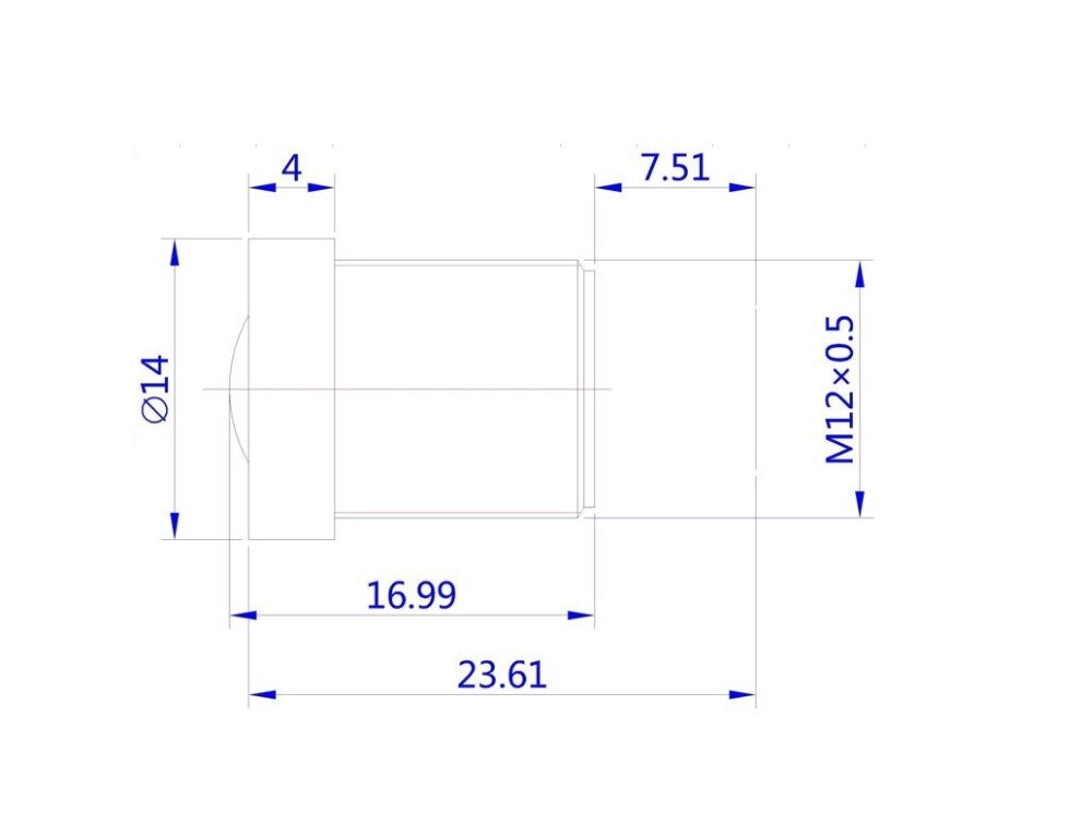 CCTV 1/2.5" F1:2.0 Fixed Iris IR 8mm 3.0MP Optional MTV Mount Lens For CCTV Camera