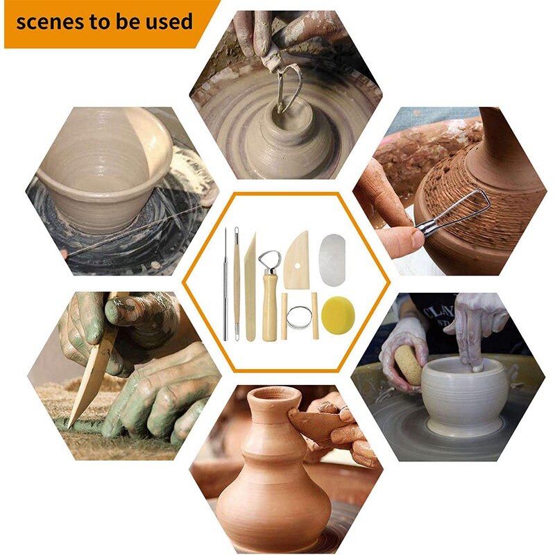 Pottery Sculpting Tools 32PCS Ceramic Clay Carving Tools Set for Beginners Expert Art Crafts Kid's Pottery Classes