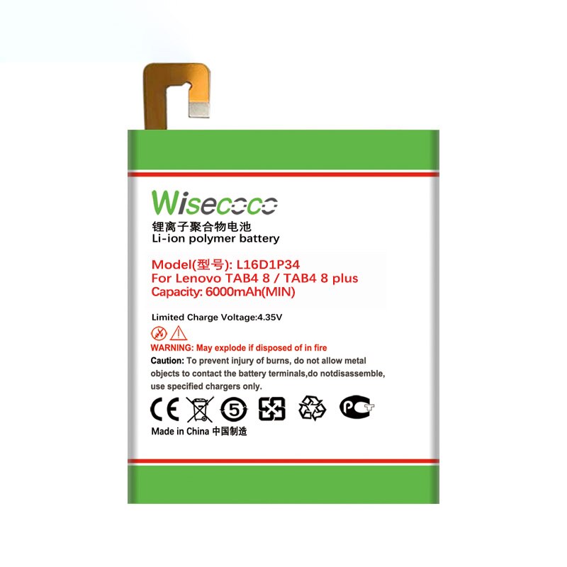Wisecoco  l16 d 1 p 34 akku für lenovo tab 4, 8 tb-8504n tb -8504f, tab 4, 8 plus / tb -8704x handys auf lager