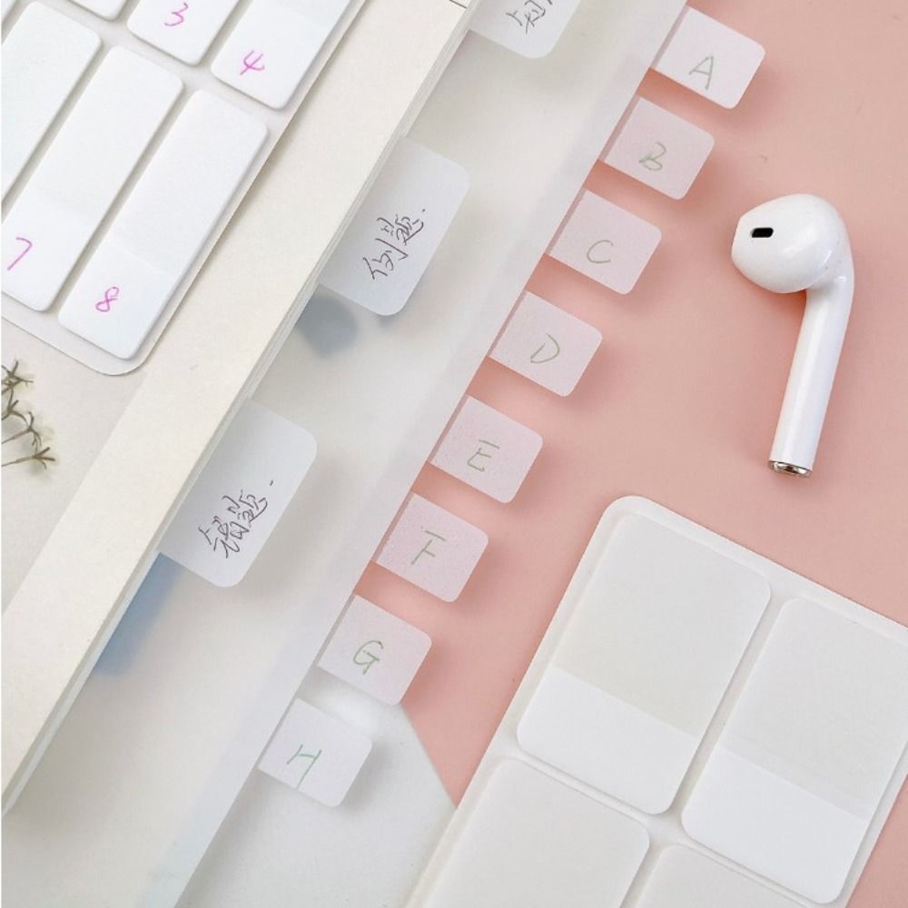Self Adhesive Planning White Sticky Notes Bookmark Reading Index Tabs Stickers Label Flags Tabs Index Memo Pads Office
