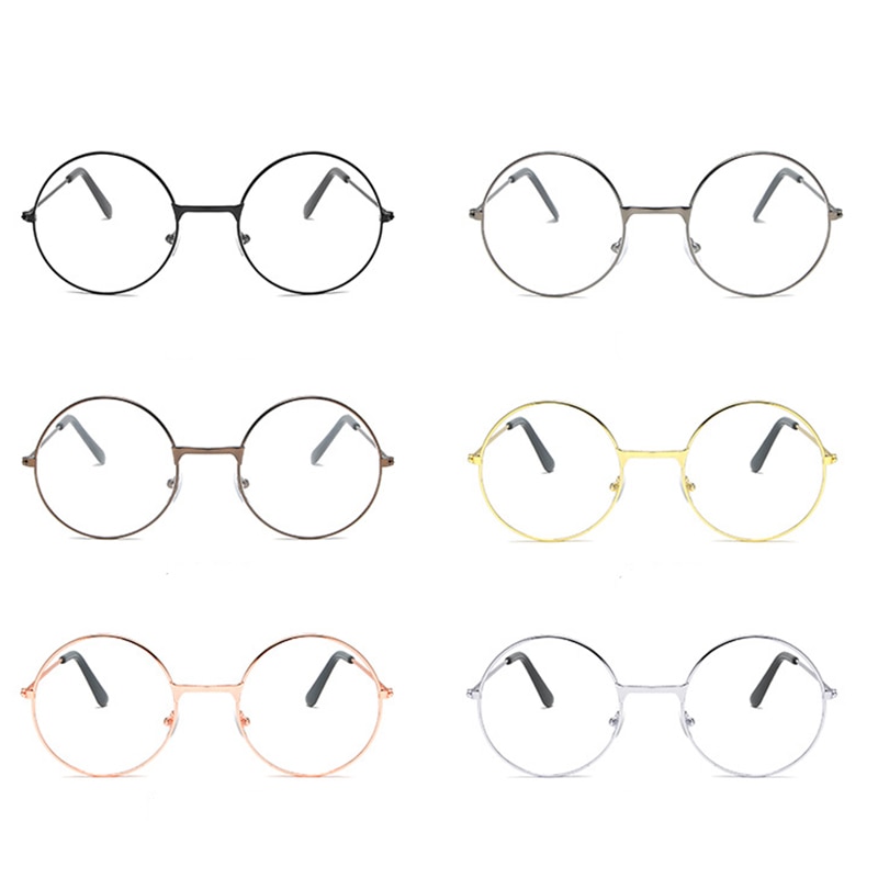 Monture de lunettes rondes en métal Vintage pour femmes et hommes, montures pour lunettes optiques, couleur or/noir/argent, accessoires lunettes
