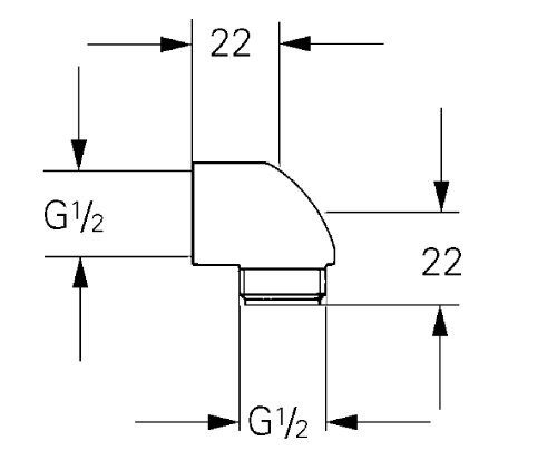 Grohe 45 304 000 Output Ellebogen