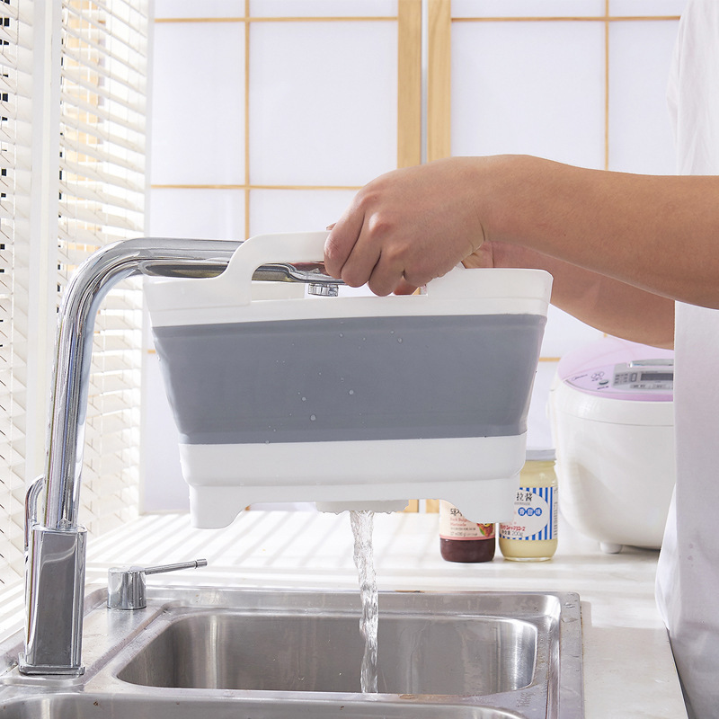 Washing basket Fruit storage Kitchen drain Multi-function folding sink rack For Caravan Boats Camper Car RV Kitchen