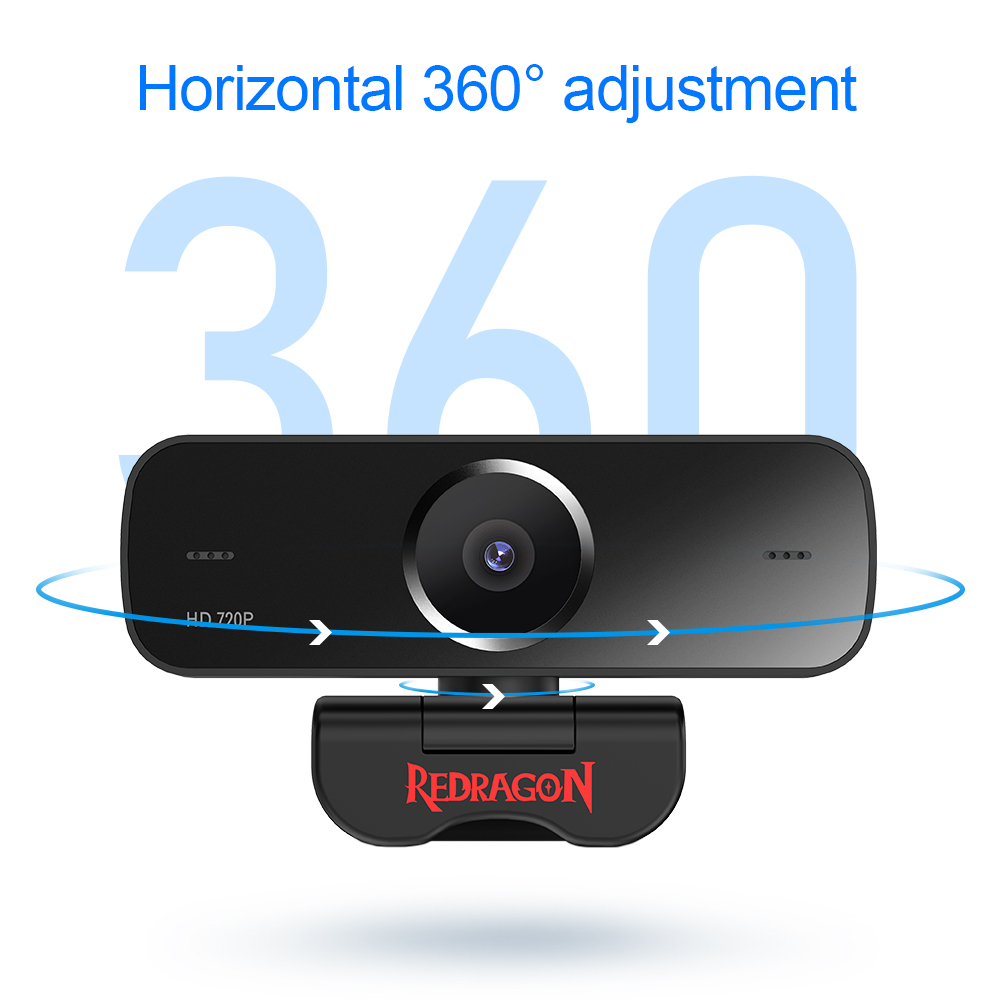 REDRAGON GW600 Fobos USB HD Webcam microfono incorporato Smart 1280X720P 30fps Web Cam Camera per laptop Desktop gioco per PC