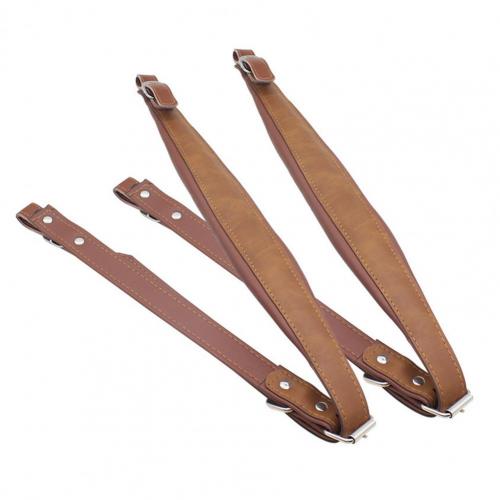 Smooth Adjustable Faux Leather Dust-proof Accordion Straps Accordion Arm Straps Accordion Shoulder Straps:  Coffee