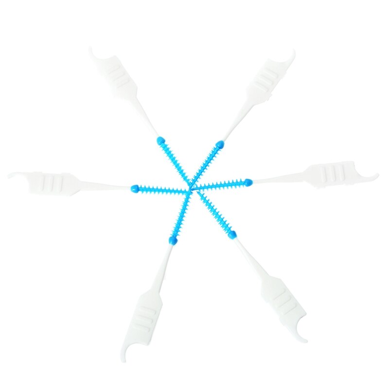 200Pcs/Box Soft Silicone Dental Floss Interdental Brush Disposable Teeth Stick Toothpicks Floss Tooth Pick Oral Care Brush Cle
