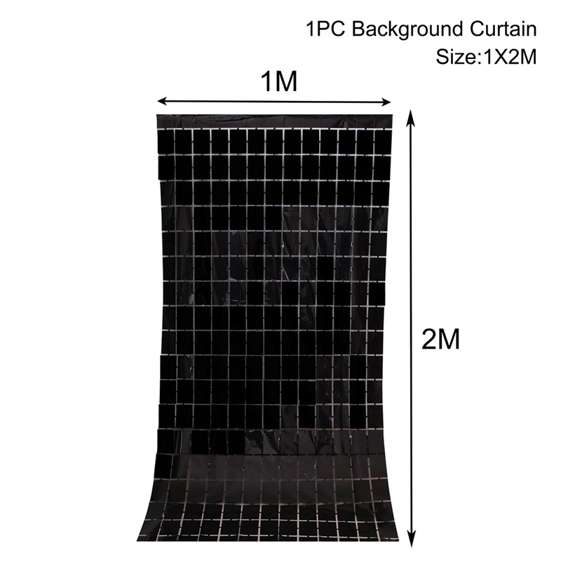 Zwarte Goud Achtergrond Gordijn Sequin Happy Birthday Baby Shower Muur Achtergrond Verjaardag Folie Glitter Gordijn: 11