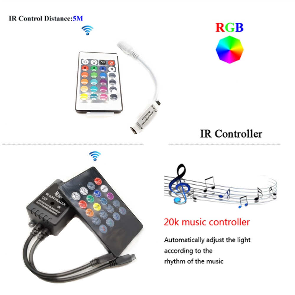 Wifi Rgb Rgbw Led Controller Met Ir Afstandsbediening Met Batterij Voor Dc 12V Rgb 2835 5050 Led Strip licht Led Modules Licht