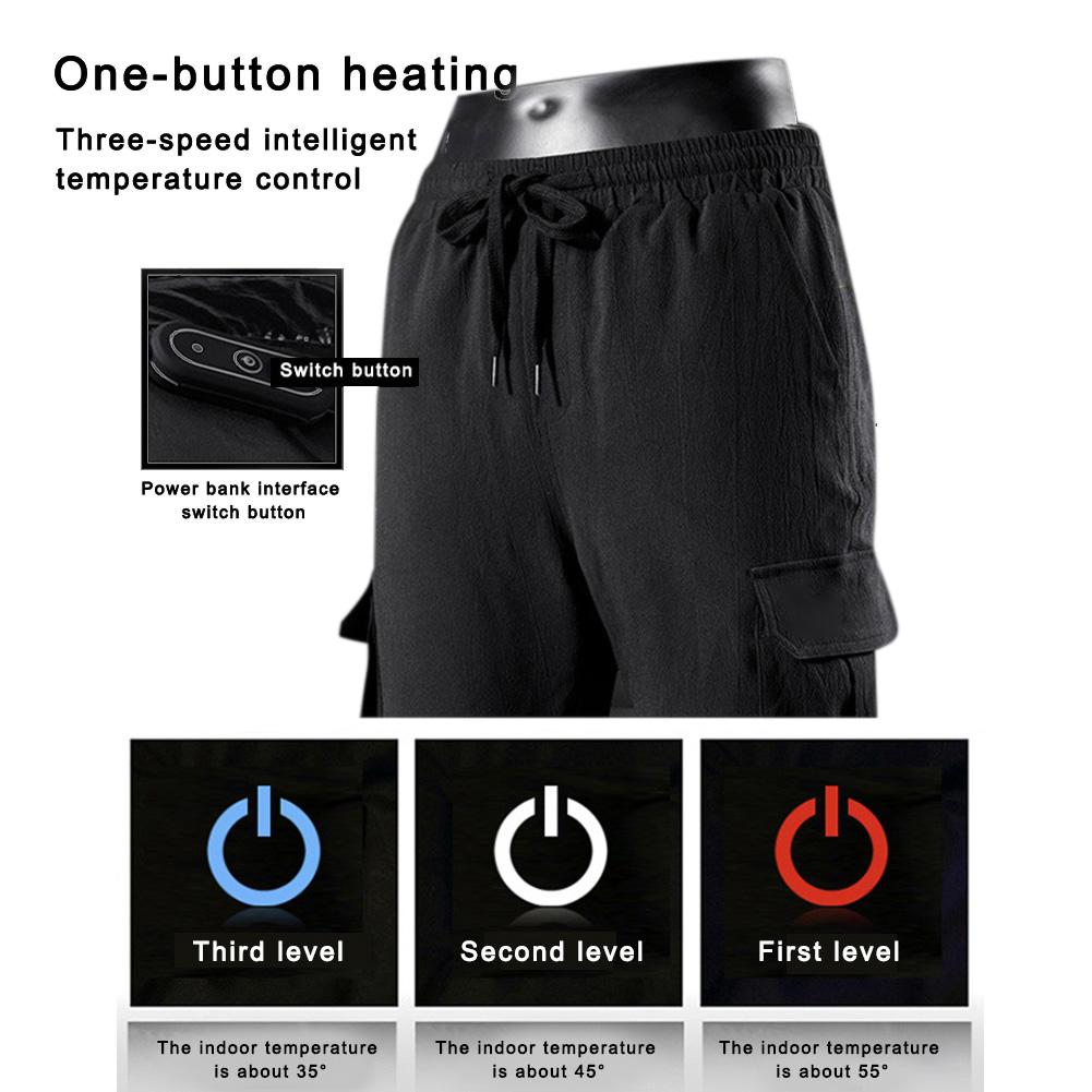 Electric Heated Warm Pants USB Heating Base Layer Elastic Trousers Insulated Heated Underwear for Camping Hiking