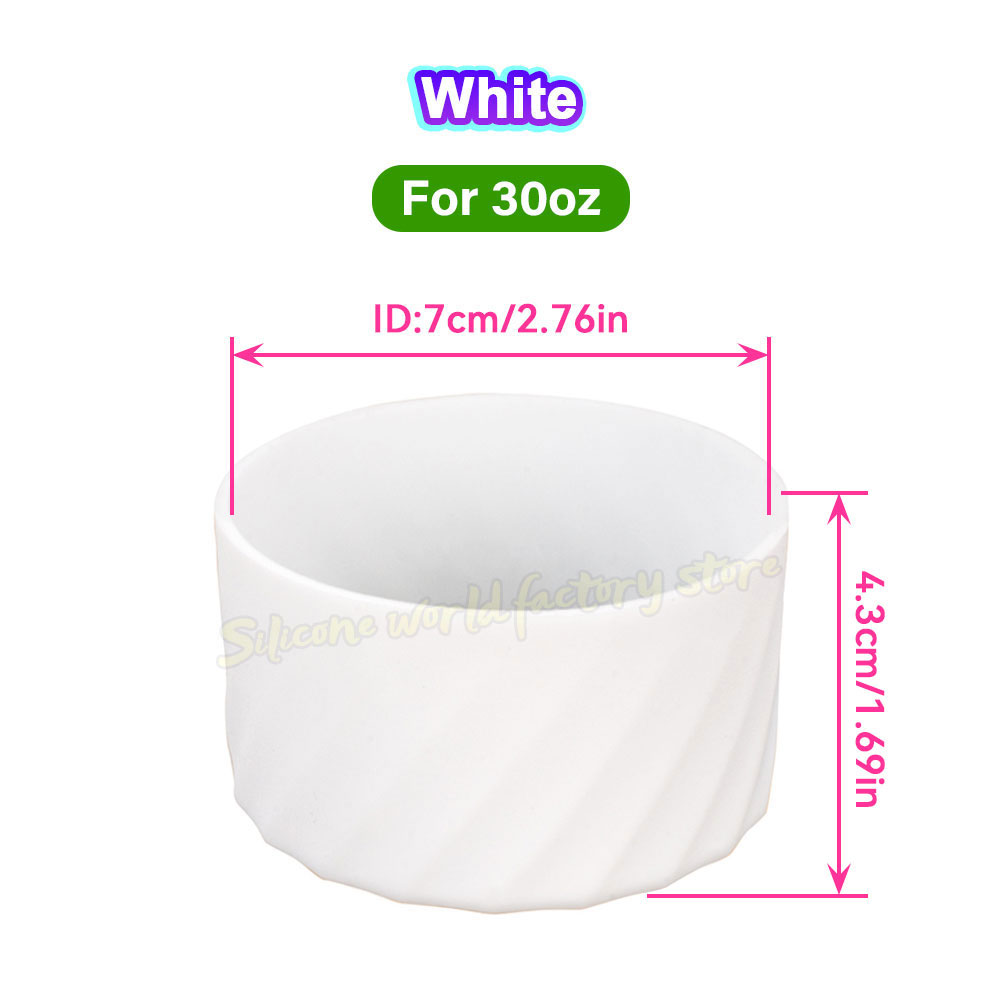 SW 40oz/30oz Silicone Cup Bottom Cover for Stanley Adventure Quencher Tumbler for IceFlow Flip Straw Water Bottle Sleeve 7.5/7CM: Dark Khaki