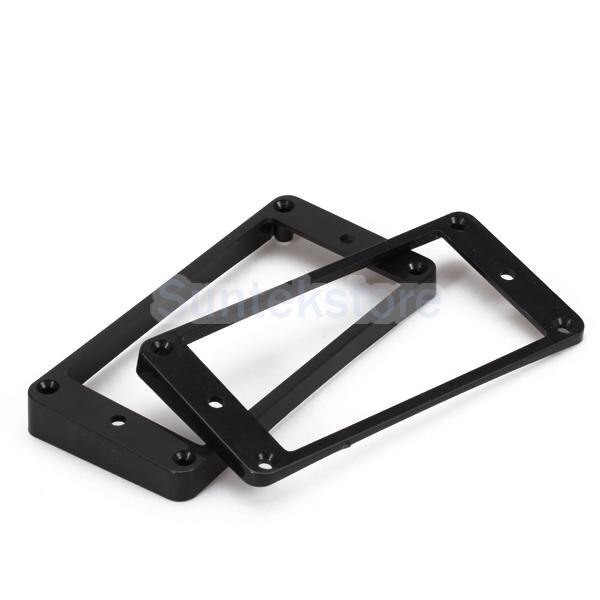 2 Stuks Humbucker Pickup Montage Ring Metalen Montage Frame Platte Bodem Brug Hals Pickups Cover Frame Voor Lp Elektrische Gitaar