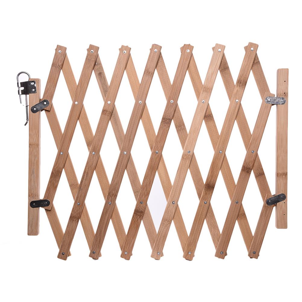 Folding Pet Barrier Fence Cat Dog Gate Bamboo Pet Fence Retractable Cat Dog Puppy Sliding Door Safety Gate Pet Isolation Fence