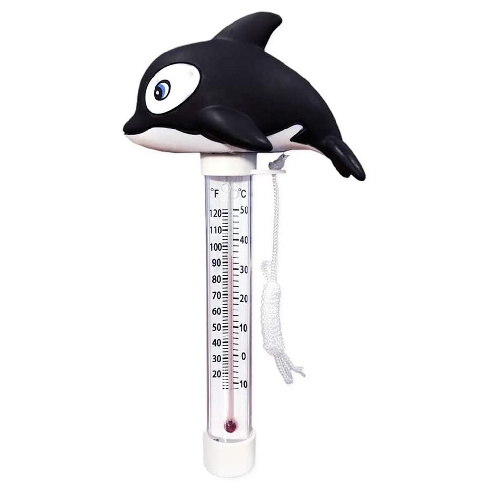 Flytande pool termometer tecknad sköldpadda, isbjörn, delfin, flamma fågel termometer för simbassänger damm test termometrar: Delfin