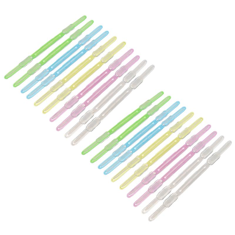 20PCS Multi-functional Binder Clip Plastic Paper Fasten Bookbinding Clips
