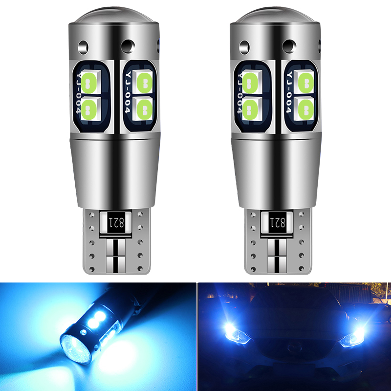 2 uds Canbus T10 W5W 5W5 WY5W LED 3030 10-SMD bombilla de luz de estacionamiento de posición lateral para VW T4 T5 Golf Tiguan Jetta City Touran Passat: Verde