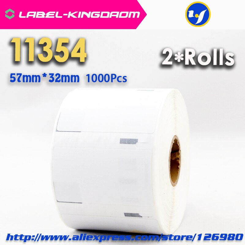 2 Rolls Dymo Compatible 99010/99012/99014/99015/99019/11352/11353/11354/11355/11356/S0904980/S0929120/30915/30252/30256 Label: 11354