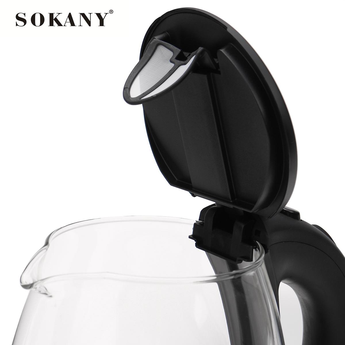 SOKANY 2000W Electric Water Kettle Glass Automatic Water Kettle Water Heater Boiling Tea Pot Intelligent Temperature Control