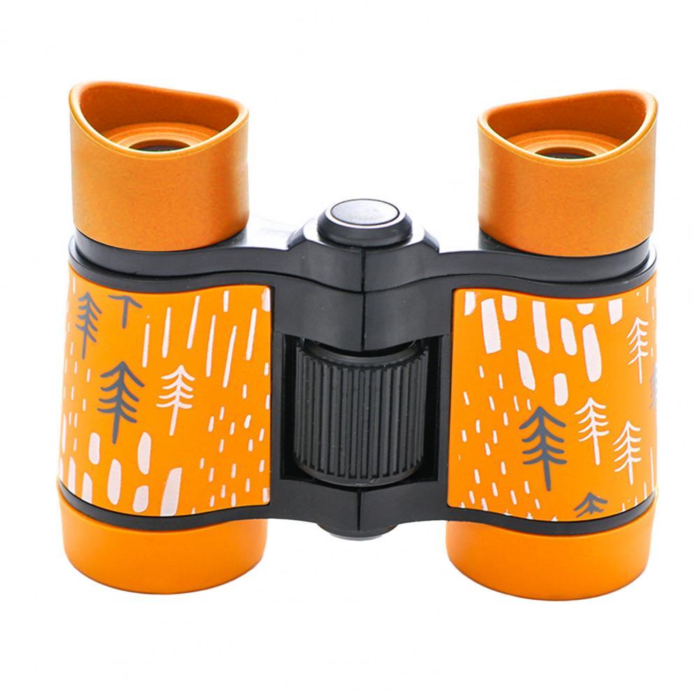 Kids Telescoop Verrekijker 4X30 Telescoop Rubber Draagbare Educatief Telescoop Vogels Kijken Vouwen Optics Telescoop: Oranje