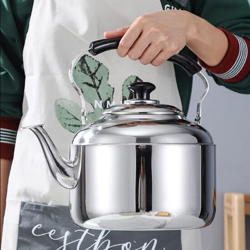 Roestvrijstalen Ketel Fluitketel Waterkoker Koffie Keuken Kookplaat Inductie Voor Thuis Keuken Camping Picknick 4L 5L 6L 6.5L