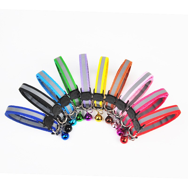 10 Colors Cats Bells Dog Collar Night Safety Anti-lost Flashing Nylon Pet Necklace Glow In Dark Collar For Small Dogs Night Safe