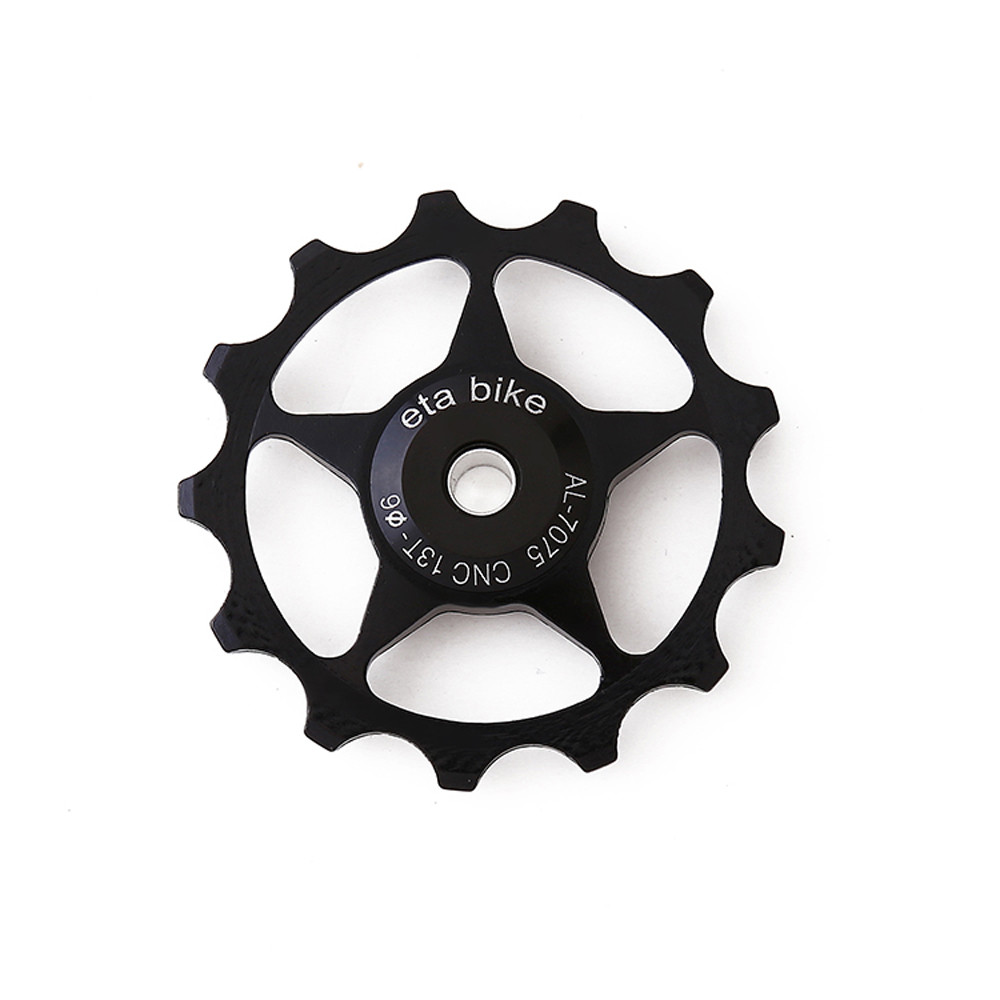 13T Ultralight MTB Aluminum Alloy Bike Bearing Jockey Wheel Rear Derailleur Pulleys Outdoor Bicycle Parts: BK