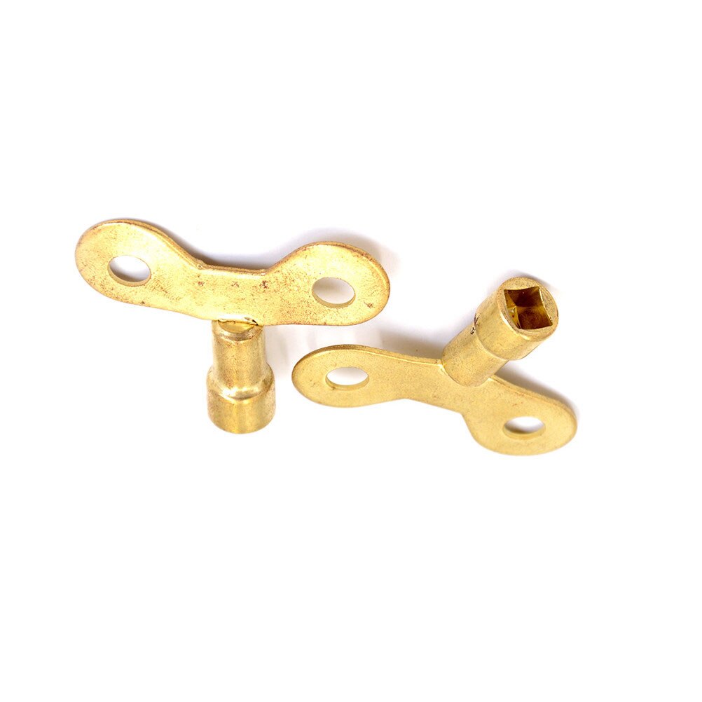 2Pcs 6*6mm Solid Brass Lock Special Water Tap Key Radiator Plumbing Bleed Key Square Socket Hole Water Tap Faucet Key