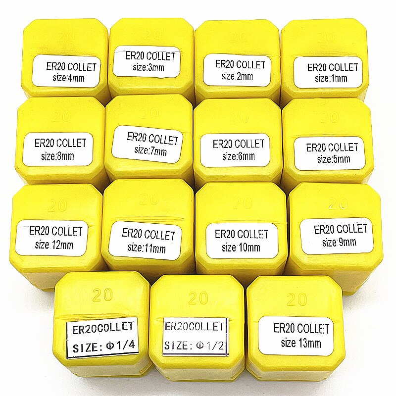 1PCS ER20 1/2/3/4/5/6/7/8/9/10/11/12/13 MM chuck Accuracy 0.008mm for CNC milling tool holder Engraving machine spindle motor