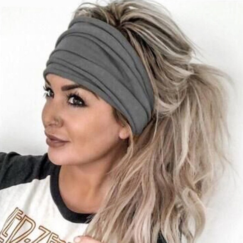 Vrouwen Wide Sport Yoga Hoofdbanden Voor Sport Training Running Casual Effen Kleur Elastische Brede Haarband Hoofd Wrap Haaraccessoires