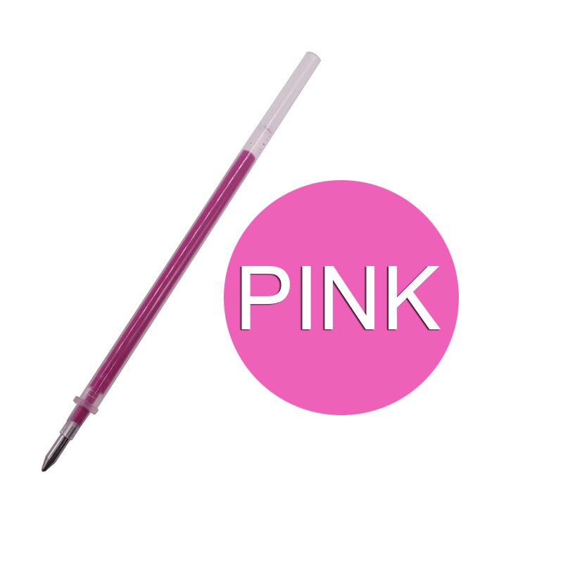 16 Pcs Gel pen office school magic erasable pen refill 0.5mm pole pen mixed color ink school student office stationery pen: Pink refill 30 Pcs