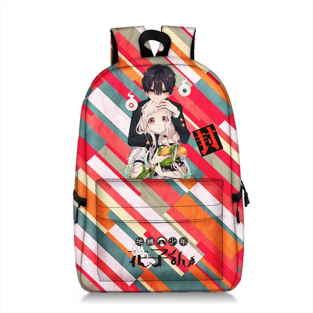 Mochila Wc-bound Jibaku Shounen Hanako-kun Zaino Capacità Sacchetto di Scuola Anime Bookbags Tela per il Maschio e Femmina gli studenti: 1