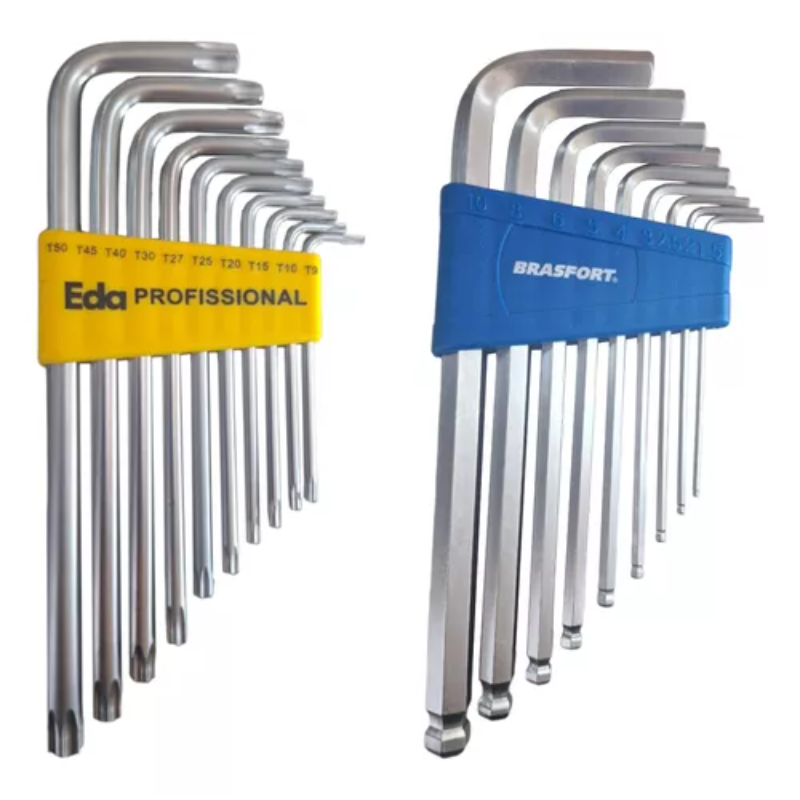 Herramientas de llave Allen y Torx 19 piezas Kits de herramientas Llave: Default Title