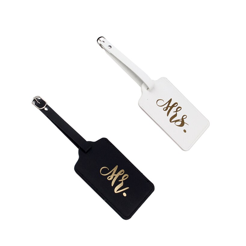 Pu læder mr. mrs. rejsetilbehør sæt bagagemærke & passæt rejsetilbehør id-mærke pasholder  lt37 ch 12