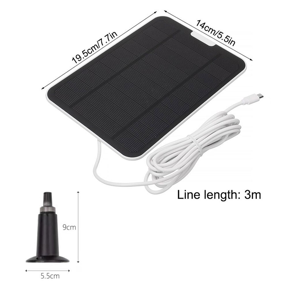 50w høyeffektive solcellepanel 360 roterende utendørs camping solcelle batterilader 3m/10ft kabel  ip67 vanntett telefonlading