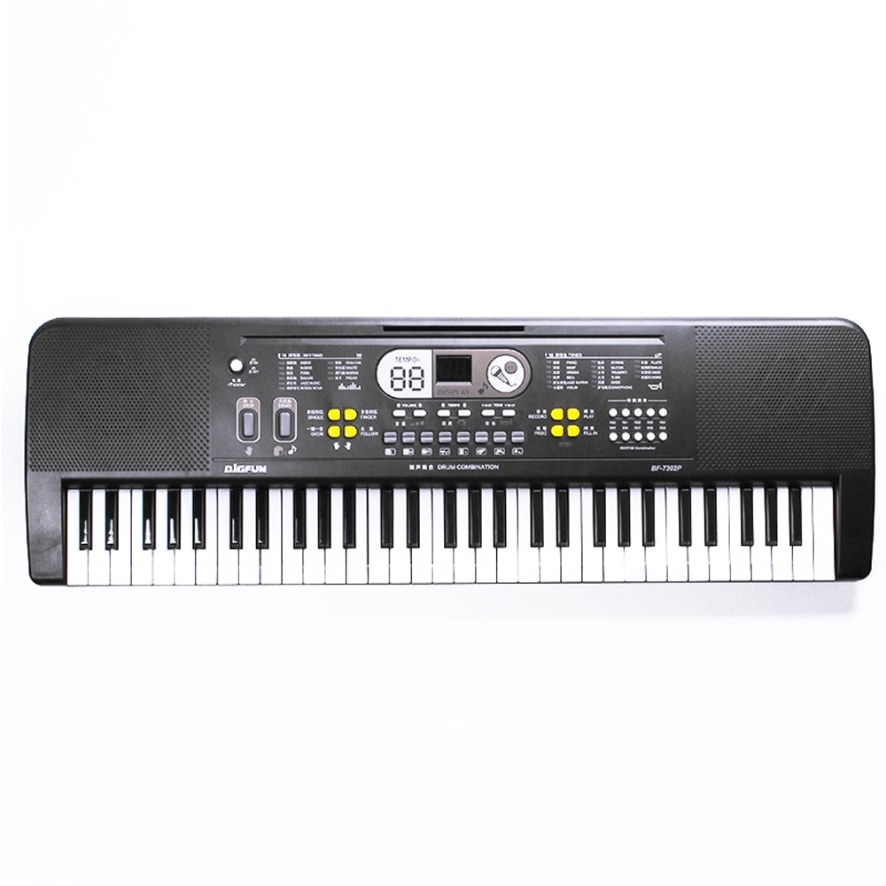 61 Keys Digital Music Electronic Keyboard Multifunctional Electric Piano for Piano Student with Microphone Musical Instrument