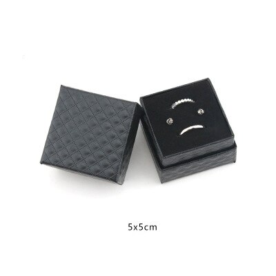 Diamond Series Earring Box Ring Box Jewelry Box Earring Packaging Boxes for Packaging: Black